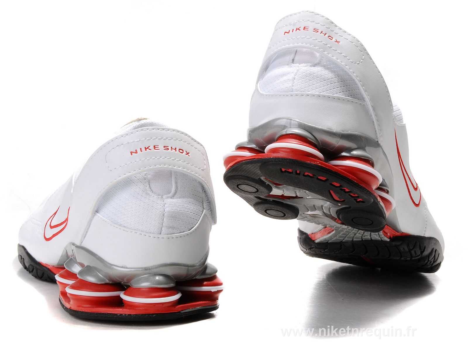 Blanc et Rouge Nike Shox R5 en cuir (2).JPG